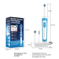 Yabekang Elektrische Zahnbürste, rotierend, vollautomatisch, Induktionsladung, USB-Typ-C-Ladung, für Erwachsene, kleiner Kopf, 360-Grad
