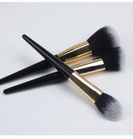 Set Kuas Makeup Kabuki Profesional 10 Buah untuk Meratakan Bedak Foundation, Logo Custom, Bulu Hewan & Sintetis, untuk Wajah, 10 pcs Per Set