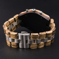 Nouvelle Arrivée Montre Chronographe Sportive Analogique à Quartz Seiko pour Homme, Cadran 44,5 mm, Bracelet en Bois et Acier Inoxydable, Écologique et de Luxe, OEM
