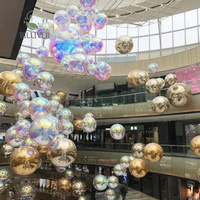 Ballon miroir gonflable argenté Ballon gonflable géant en PVC Décoration d'événement Grande boule miroir gonflable brillante