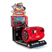Grande machine de jeu de simulation de course HD pour enfants, commerciale, de luxe, à monnayeur, équipement d'amusement d'arcade pour défi de vitesse