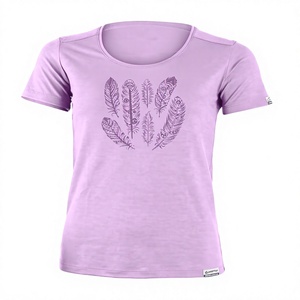 Manufacturer Wholesale Women's 100% Cotton Printed <b>T</b>-<b>Shirt</b> Logo Embroidery <b>Sequin</b> Round Neck OEM Supplier - Product Image 1