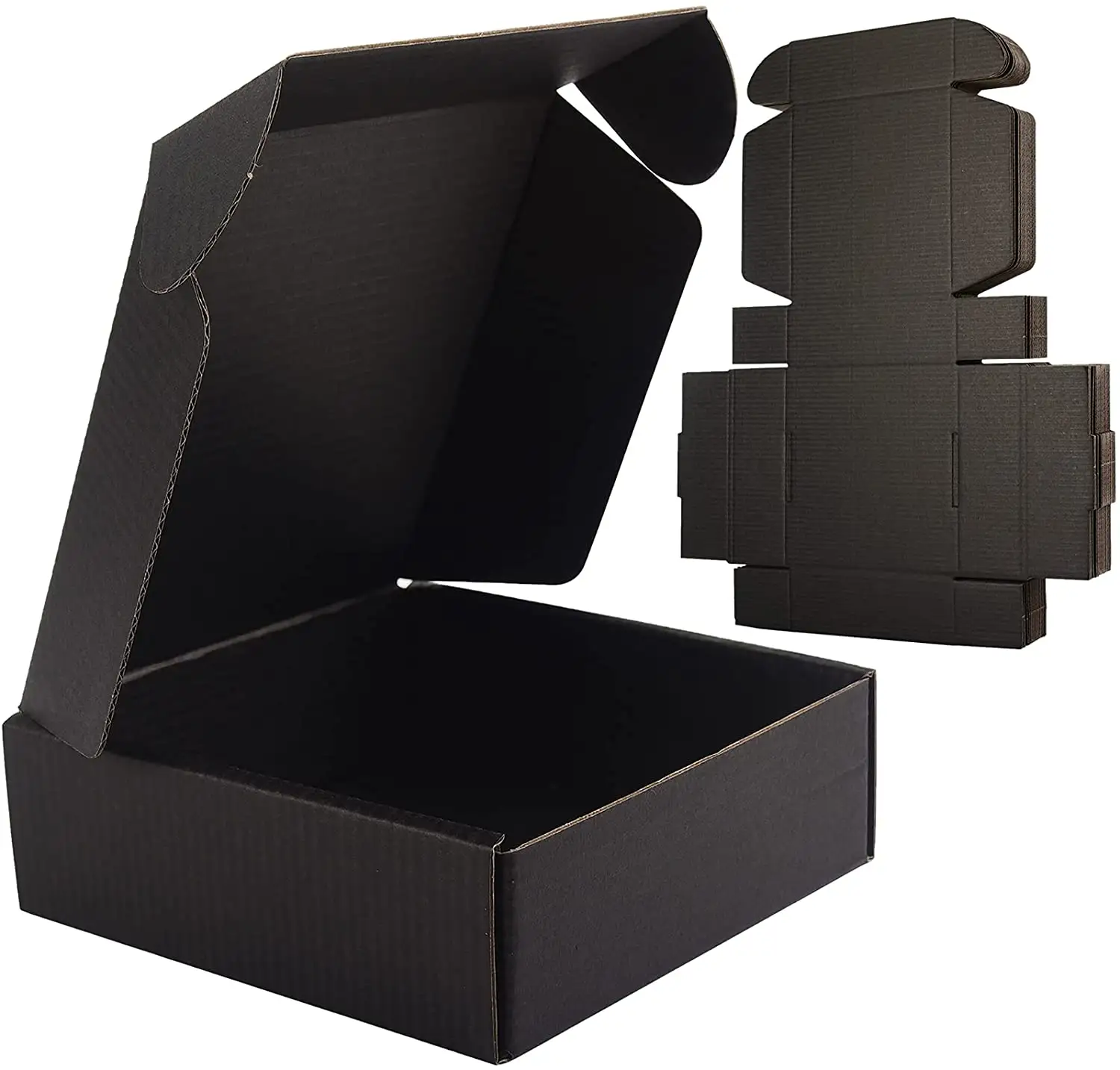 Small Black Shipping Box for Small Business Pack ofCardboard Corrugated Mailbox for Shipping Packaging black die cut box