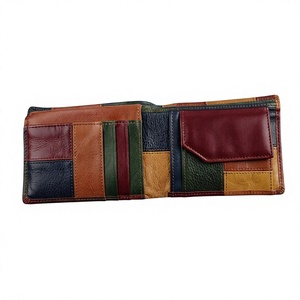 Cartera de Cuero Genuino con Bordado de Letras y Estrellas, Diseño Moderno con Cierre Abierto, Impermeable, para Hombre, en Varios Tamaños - Product Image 1