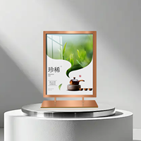Support d'affichage en acier inoxydable en forme de T, support de table pour code QR de paiement, support d'affichage en métal, support de signalisation pour code QR de médias sociaux
