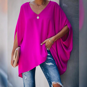 Obral besar wanita baru kaus lengan kelelawar Pullover motif ikat celup untuk wanita - Product Image 4