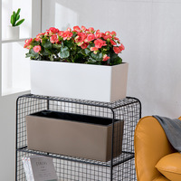 Jardinières et pots rectangulaires auto-arrosants pour balcon, pots de fleurs suspendus en plastique, jardinière de fenêtre, jardinière de balustrade