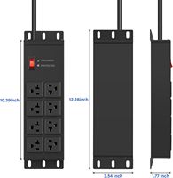 Multiprise industrielle robuste 20 A avec protection contre les surtensions, 8 prises, câble 12 AWG, pour atelier et garage, en métal