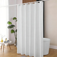 Rideau de douche en polyester imperméable de luxe minimaliste 72"X72", design personnalisé, écologique, lavable, impression numérique