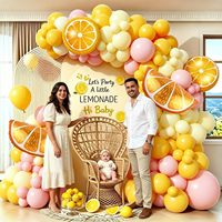 Kit d'arche de ballons en gros avec ballons en aluminium citron pour la décoration de fêtes d'anniversaire, de baby showers et de mariages