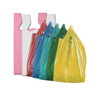 Sac de courses en plastique PE avec poignée, idéal pour les marchés, qualité alimentaire, usage en magasin, durable, en matière vierge, pour l'épicerie