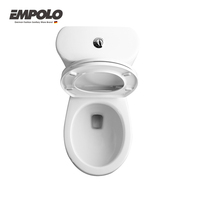 WC moderne en céramique turque à double chasse, deux pièces, blanc neige, à poser au sol, avec désodorisation automatique – Offre Spéciale