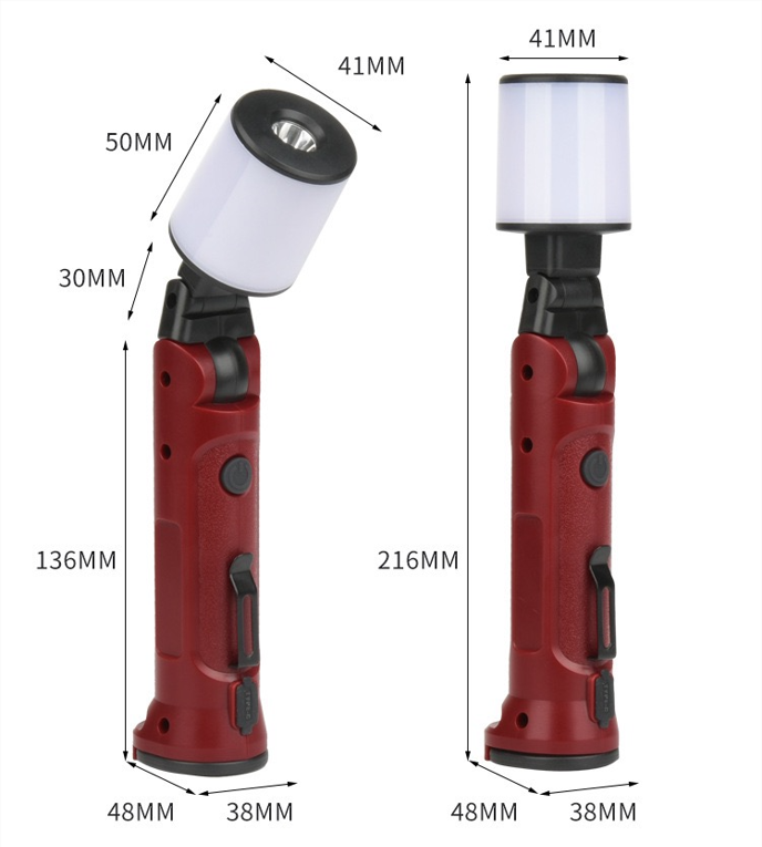 Wason Tools Wason 2024 New 180 Degree Adjustable Angle Flexible Working Flashlight ...