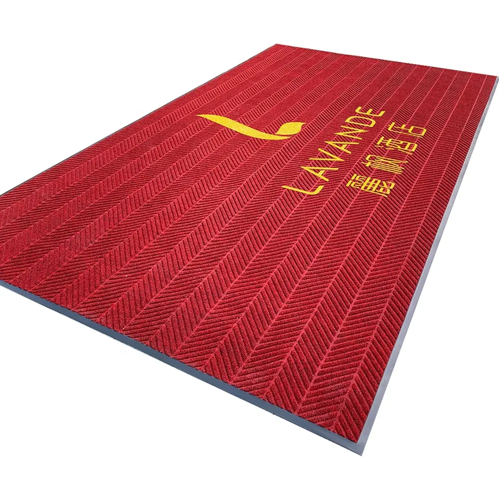 Customizable Polyester Needle Punched Double Rib Carpet Outside Outdoor Front Door Floor Mat
