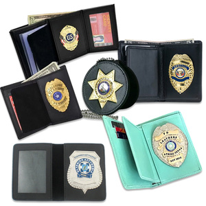 Insignias de Seguridad Personalizadas de Fábrica, Emblemas de Aleación de Zinc Pulido para Agentes Especiales con Estuches de Cuero - Product Image 1