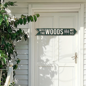 Panneaux en bois vintage en forme de flèche, panneaux directionnels, panneaux avec slogans, plaques de porte et décorations de cour. - Product Image 1