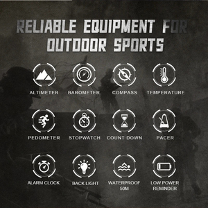 Bắc cạnh ngoài trời Mens Đồng hồ kỹ thuật số thể thao chạy bơi người đàn ông Đồng hồ đo độ cao phong vũ biểu la bàn người đàn ông Đồng hồ quân sự - Product Image 5