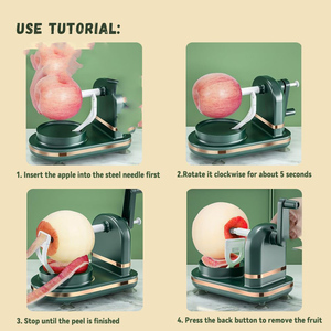 Éplucheur de fruits populaire, facile à nettoyer, outil manuel pour enlever le cœur des oranges, des pommes de terre et des légumes, gadget de cuisine - Product Image 3