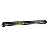 Nouvelle barre lumineuse LED droite avec feux de position ambre et blancs, faisceau combiné spot et flood haute puissance 120W pour camions tout-terrain et véhicules 4x4