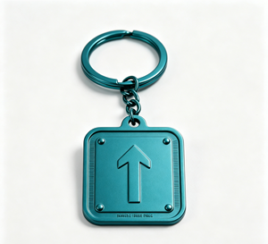 Metal <b>Key</b> Chain <b>Square</b> Keyring Zinc Alloy Pendant Ring Custom Logo Gift Souvenir - Product Image 3