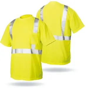 Offre Spéciale 100% Polyester birdeye/maillot simple salut vis Polo Shirt sécurité réfléchissant Polo T-shirt
