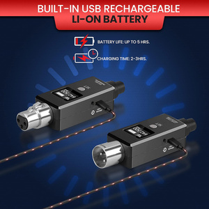 Handheld Microphone XLR Adapter System Multi-Functional UHF <b>Wireless</b> Transmitter <b>Receiver</b> for Music Wired Microphones - Product Image 4