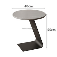 Table basse de luxe moderne pour salon, table ronde en céramique avec plateau en acier inoxydable pour la maison et l'hôtel