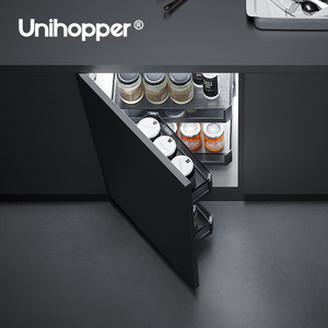 ชั้นวางของในครัวแบบ 2 ชั้น ยี่ห้อ Unihopper รุ่น <span class=keywords><strong>PHANTOM</strong></span> พร้อมระบบปิดแบบนุ่มนวล ชั้นวางของแบบหมุนได้พร้อมตะกร้าแบบดึงออกได้ - Product Image 5