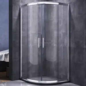 Cheapest Sliding Door Round Style Shower Room Curved Circle Aluminum Framed Glass Slidng Shower Enclosure