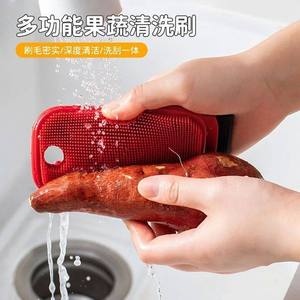 Wholesale Plastic Kitchen Fruit Vegetable Cleaning Brush Flexible Multi-function Washable for Cutting Board <b>Gaps</b> - Product Image 3