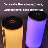 Lampe de table LED ABS à commande tactile avec batterie rechargeable, design nordique Boyid, pour chambre à coucher, salle à manger, bureau, veilleuse