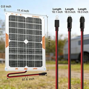 อเลคเตอร์ โซลาร์ APH-P140 20W 12V เครื่องชาร์จแบตเตอรี่แผงโซลาร์เซลล์ >22% ประสิทธิภาพสูง กันน้ำ พกพาสะดวกสำหรับรถยนต์/เรือ/RV ที่จุดบุหรี่ - Product Image 4