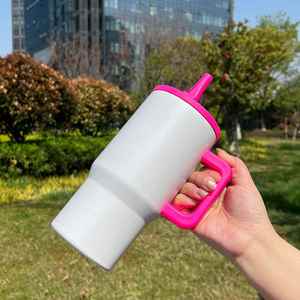 Gobelet isotherme portable en acier inoxydable à double paroi de 20 oz avec logo personnalisé, anti-fuite, pliable pour couvercle à paille sous vide - Product Image 2