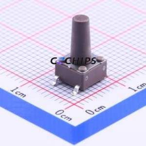 DTSM-68N-V-T/R Tactile Switch SMD-4P,6.2x6.2mm Switch Single Pole Single Throw Round Button 6.2mm 6.2mm - Product Image 1