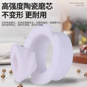 Juego de molinillos de pimienta de acero inoxidable, forma cilíndrica portátil con tapas metálicas para viajes y uso en la cocina del hogar - Product Image 5