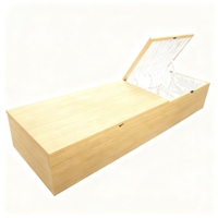 Ataúdes funerarios personalizados de fábrica con tapas planas y ataúdes de madera maciza para la fabricación de suministros funerarios