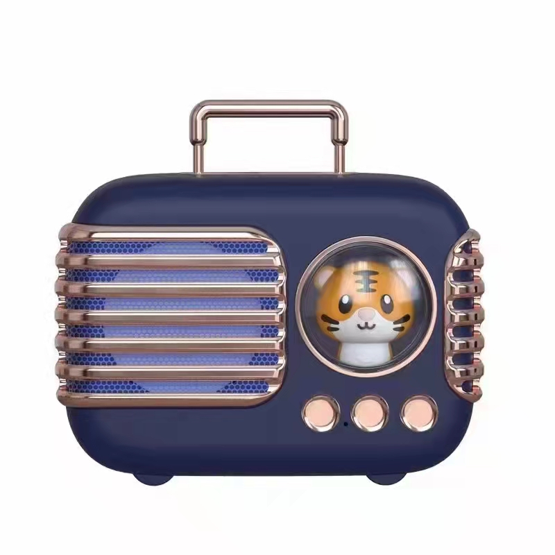 Gatuida Enceinte Rétro Gramophone Portable - Haut-Parleur Bluetooth USB TF Radio Vintage Mini Design