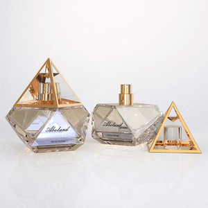 Flacon de parfum de luxe spécial 100 ml, forme unique, flacon de parfum vide, flacon de parfum en verre portable avec vaporisateur à sertir - Product Image 1