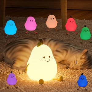 Lámpara de Silicona con Forma de Pera, Linda y Ecológica, Lámpara Decorativa para Interiores, Luz Nocturna para Niños - Product Image 1