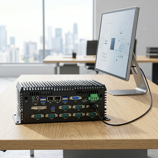 New HW-C576 Fanless Industrial Mini PC Intel I3/I5/I7 Octa Core SSD 32GB DDR4 RAM Dual LAN HD Graphics Auto Power Watchdog