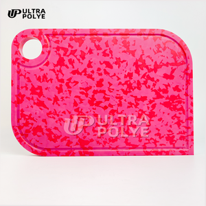 <span class=keywords><strong>Planche</strong></span> à découper en plastique recyclé de qualité alimentaire FDA, écologique, colorée, en terrazzo, forme personnalisée pour la cuisine et la décoration - Product Image 1