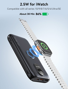 2025 Bestseller IWatch Cargador inalámbrico con enchufe incorporado, pantalla digital de doble línea, Banco de energía de carga rápida de 10.000 MAh - Product Image 2