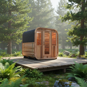 Suministro directo de fábrica al aire libre 6 personas Cubo de cedro rojo Suna con estufa eléctrica - Product Image 1