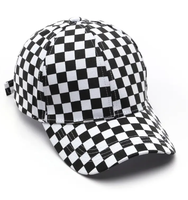 Chapeau de chauffeur de camion Goras de haute qualité Casquette de baseball Balatas en coton à carreaux noir et blanc avec logo personnalisé Chapeau de papa élégant