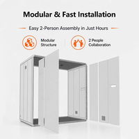 Cabine de bureau insonorisée modulaire portable à installation facile, prix d'usine, pour le travail et l'étude