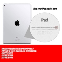 Housse en cuir Tpu Frame PC pour 9.7 pouces Basic Ipad 5 Découpes précises antichoc Apple Tablet Sleeves avec fente pour stylo