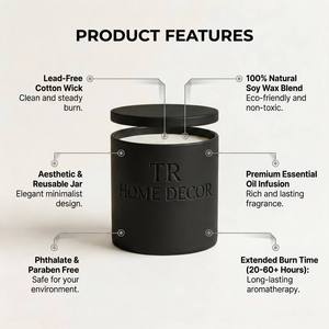 Bougie en cire de soja parfumée dans un pot en céramique personnalisé et embossé, pour une décoration intérieure moderne aux tons terreux, vente en gros, marque privée, qualité supérieure - Product Image 4