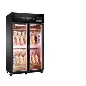 Alat pemanggang daging otomatis, kualitas tinggi hitam Upgrade - 2 pintu Gas komersial logistik daging Rotisserie Oven daging pintar