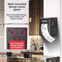Imprimante thermique POS murale facile à utiliser avec fonction d'alarme automatique 80 mm USB+BT sans fil 2030 DPI en stock pour la cuisine et la vente au détail