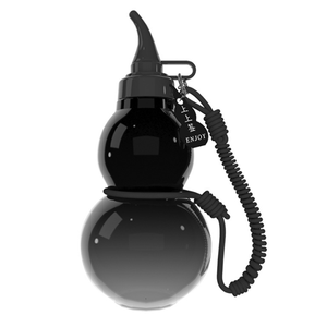 Bouteille d'eau <span class=keywords><strong>en</strong></span> plastique <span class=keywords><strong>Tritan</strong></span> de 800 ml (27 oz) <span class=keywords><strong>en</strong></span> forme de <span class=keywords><strong>gourde</strong></span>, motif mythologique chinois ancien Sun Wukong, avec cordon, sans BPA, pour l'extérieur, noire - Product Image 1